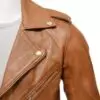 Timeless and Iconic Men's Classic Brando Style Tan Biker Leather Jacket
