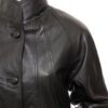 WOMEN'S BLACK LEATHER COAT: EDEN